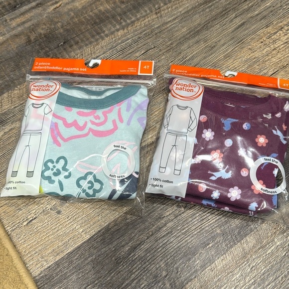 - 100 % cotton 2 pajama set for girls - Picture 1 of 3